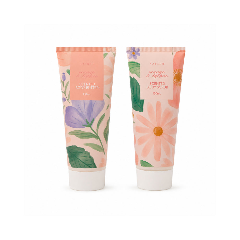 Grace Collection Body Scrub & Butter Set - ORANGE BLOSSOM & LYCHEE